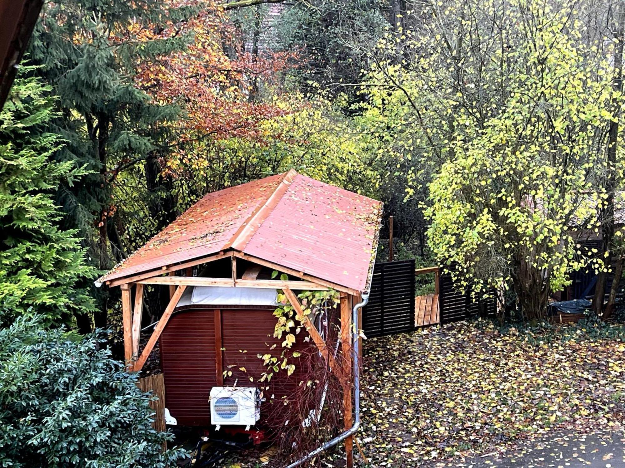 Historischer Zirkuswagen Mit Terrasse Und Blick Ins Gruene Witzenhausen Dış mekan fotoğraf